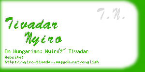 tivadar nyiro business card